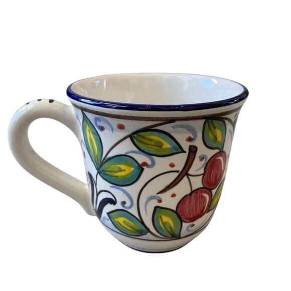 VIETRI Frutti Cherries Terra Cotta Ceramic Coffee Mug Made in Italy NEW - Picture 16 of 16
